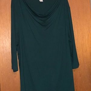 Ladies Tunic Draped Neck Blouse